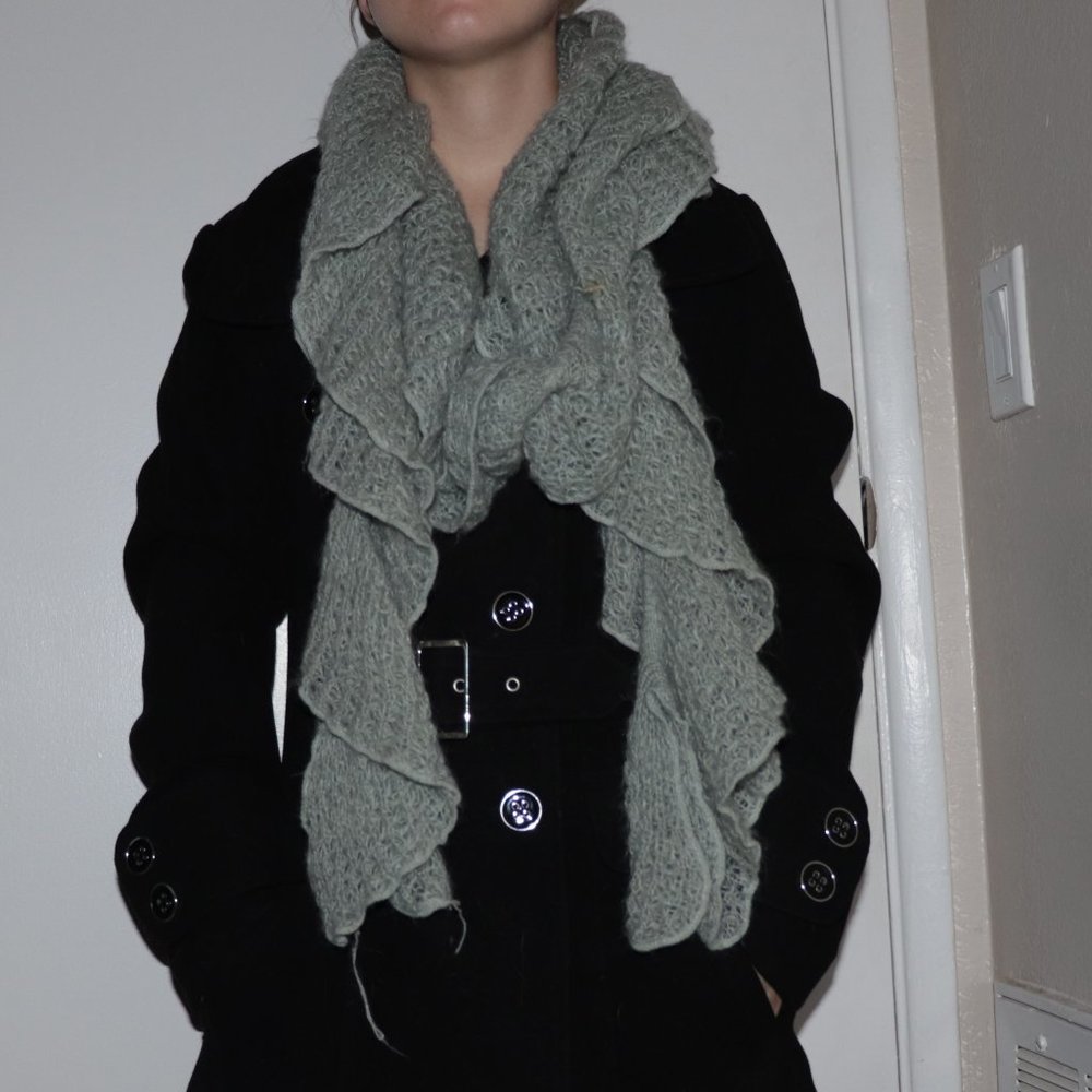 Rue 21 Mint Green Crocheted Scarf